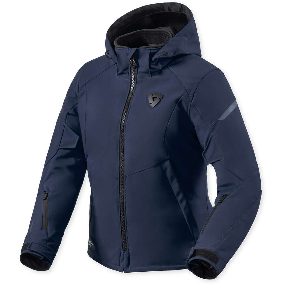 Giubbotto Moto Donna Rev'it Afterburn 2 H2O Ladies Blu Scuro