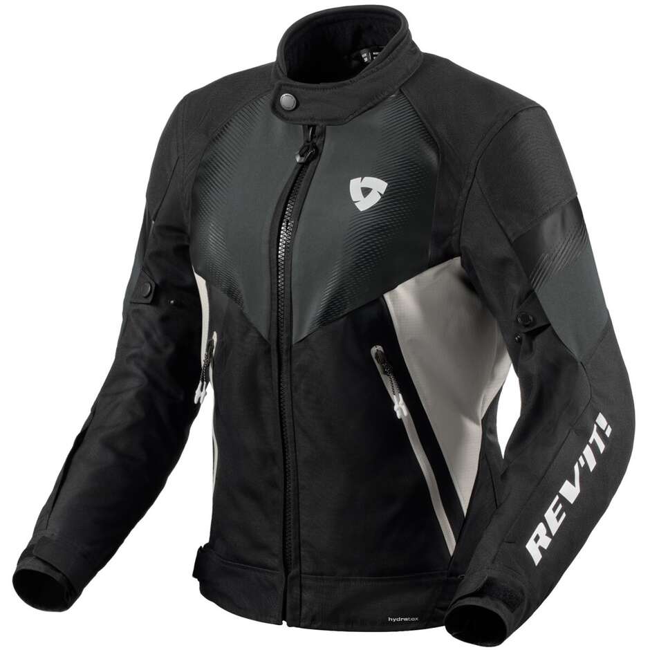 Giubbotto Moto Donna Rev'it CONTROL H2O LADIES Nero Argento