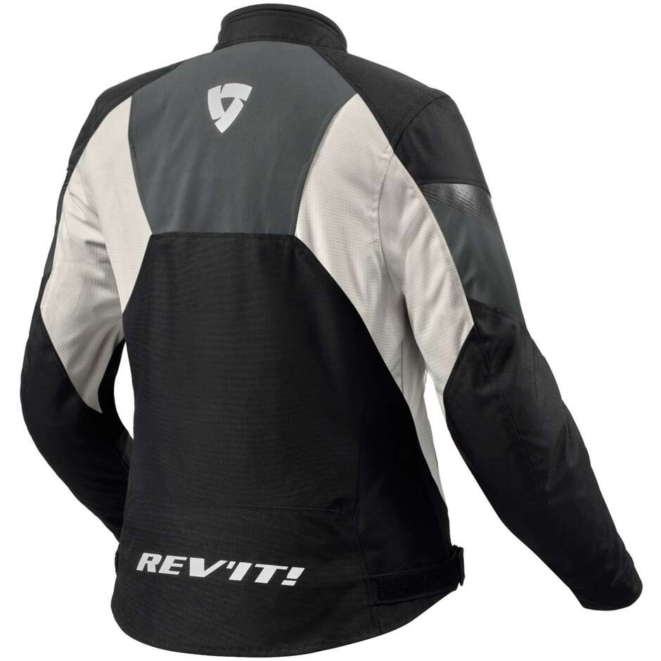 Giubbotto Moto Donna Rev'it CONTROL H2O LADIES Nero Argento