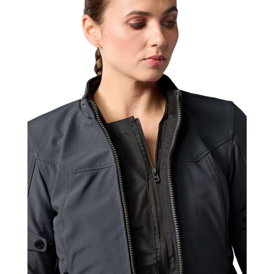 Giubbotto Moto Donna Rev'it Shade 2 H2O Ladies Blu Scuro