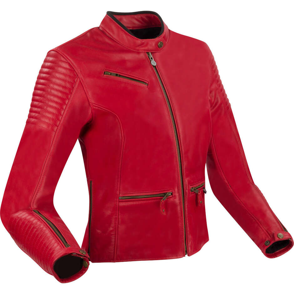 Giubbotto Moto Donna LADY CURVE Rosso taglia 42