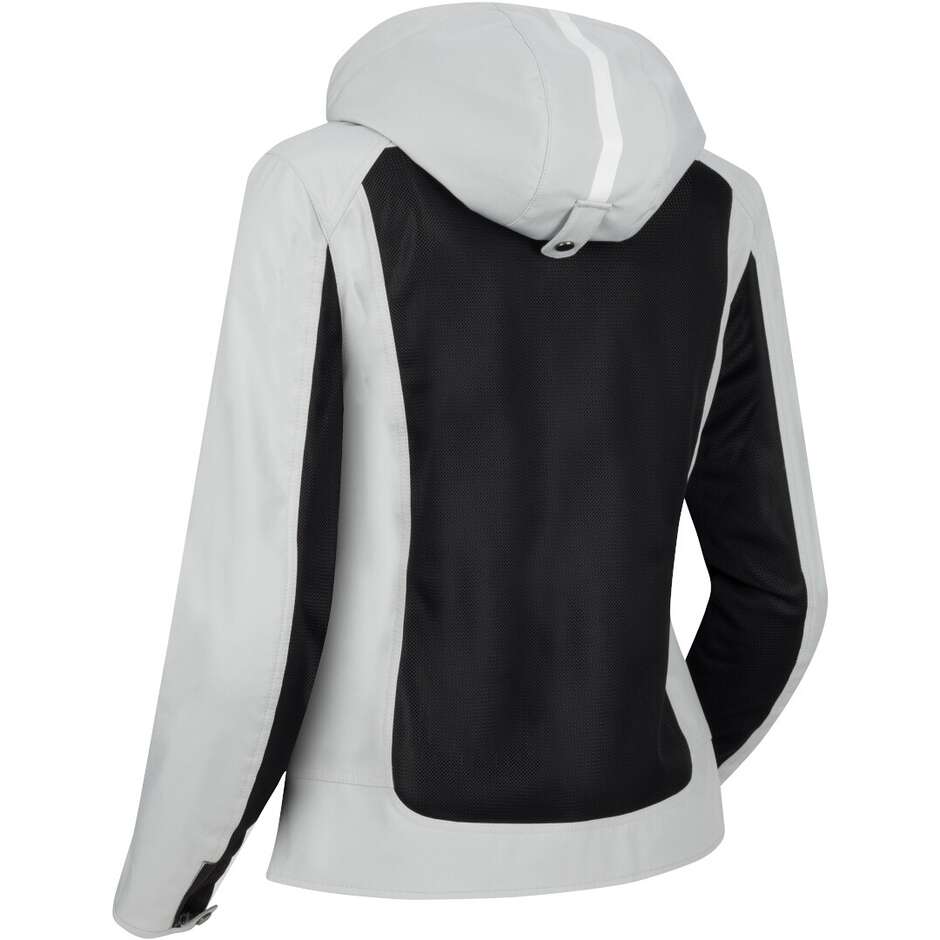 Giubbotto Moto Donna Segura LADY NATCHO VENTED Chiaro Grigio Bianco