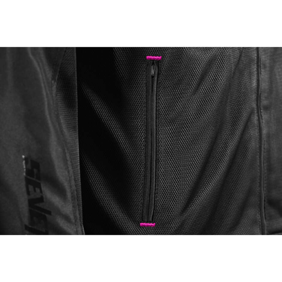 Giubbotto Moto Donna Seventy Degrees SD-JR30.2 MOJAVE Nero Fucsia