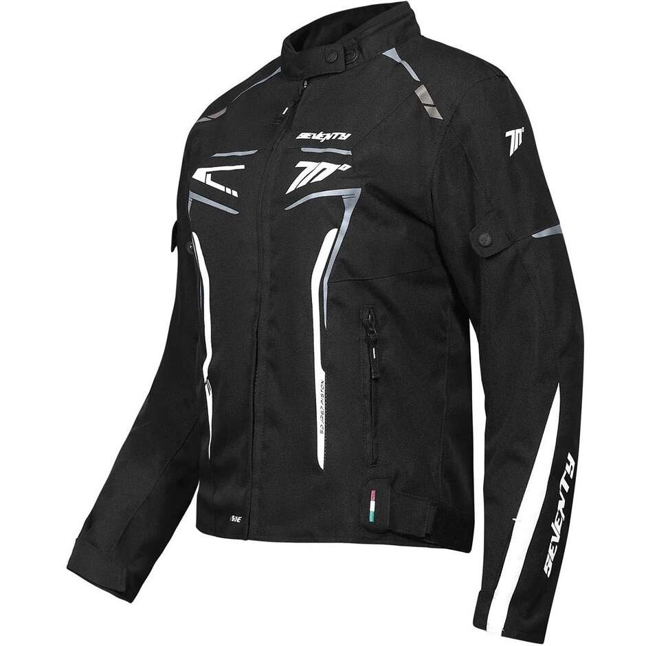 Giubbotto Moto Donna Degrees SD-JR67 PISTON Nero Bia taglia M