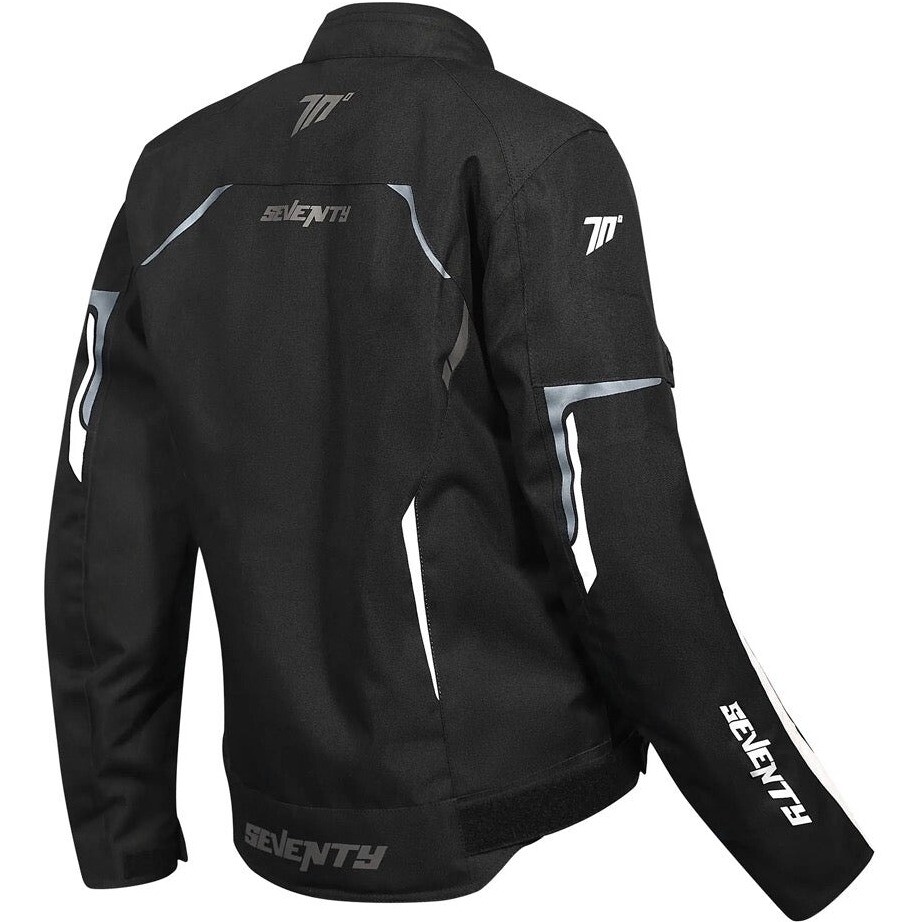 Seventy Degrees SD-JR67 PISTON Damen Motorradjacke Schwarz Weiß