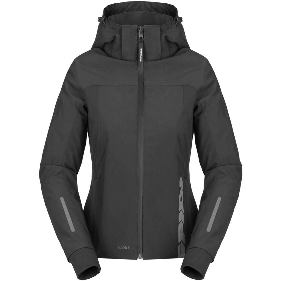 Giubbotto Moto Donna HOODIE H2OUT II LADY Nero taglia 2XL