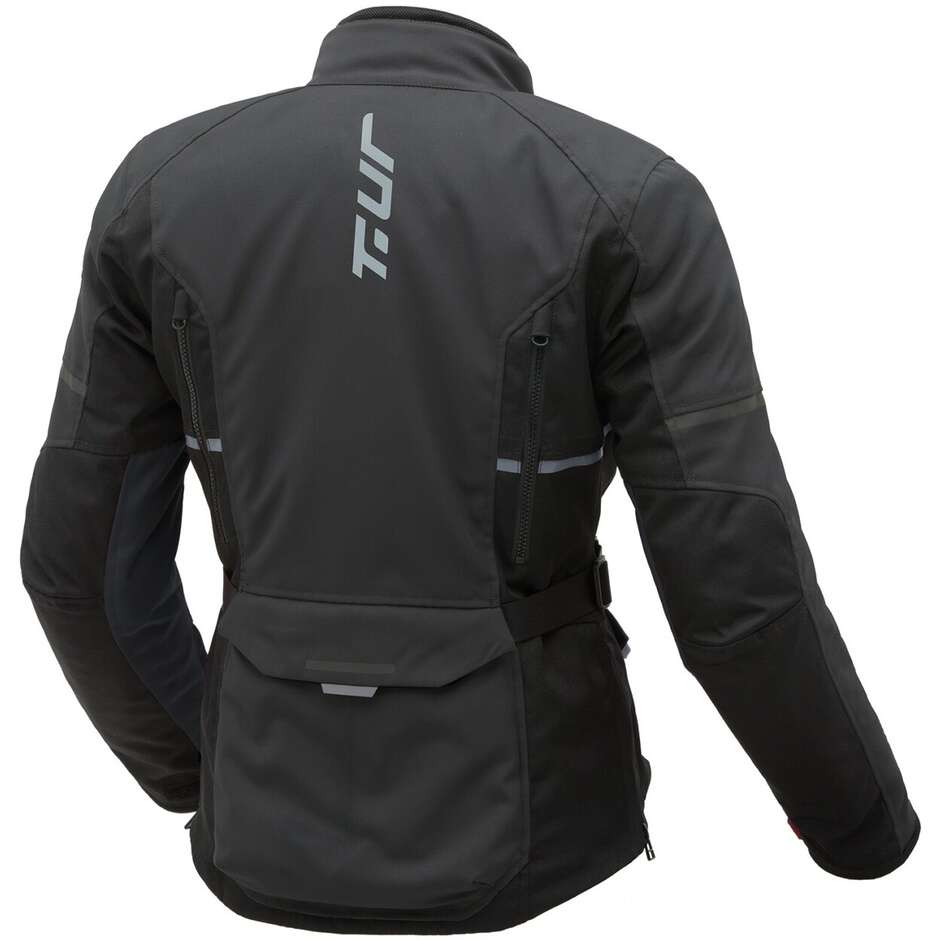 Giubbotto Moto Donna T-UR T8127W LAPLAND HYDROSCUD LADY Antracite Nero