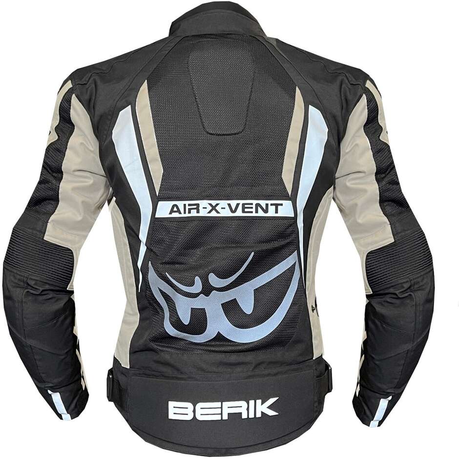 Giubbotto Moto Donna Traforato Berik 2.0 NJ-173315L Mesh Air Sfoderabile Nero Kaki