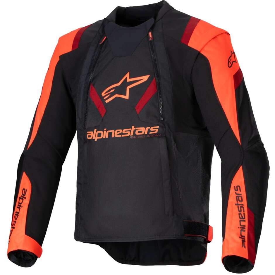 Giubbotto Moto Estivo T-STUNT AIR Nero Rosso Flu taglia 3X