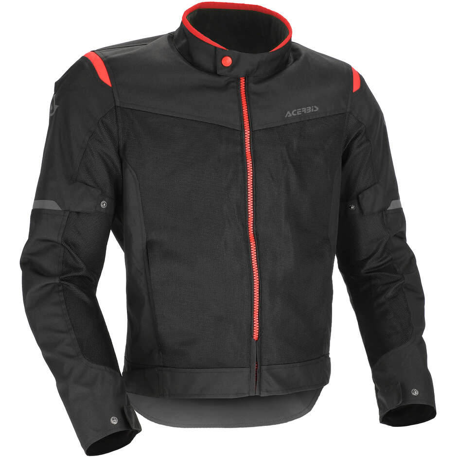 Giubbotto Moto Estivo Traforato Acerbis New RAMSEY My Vented 2.0 CE Nero Rosso
