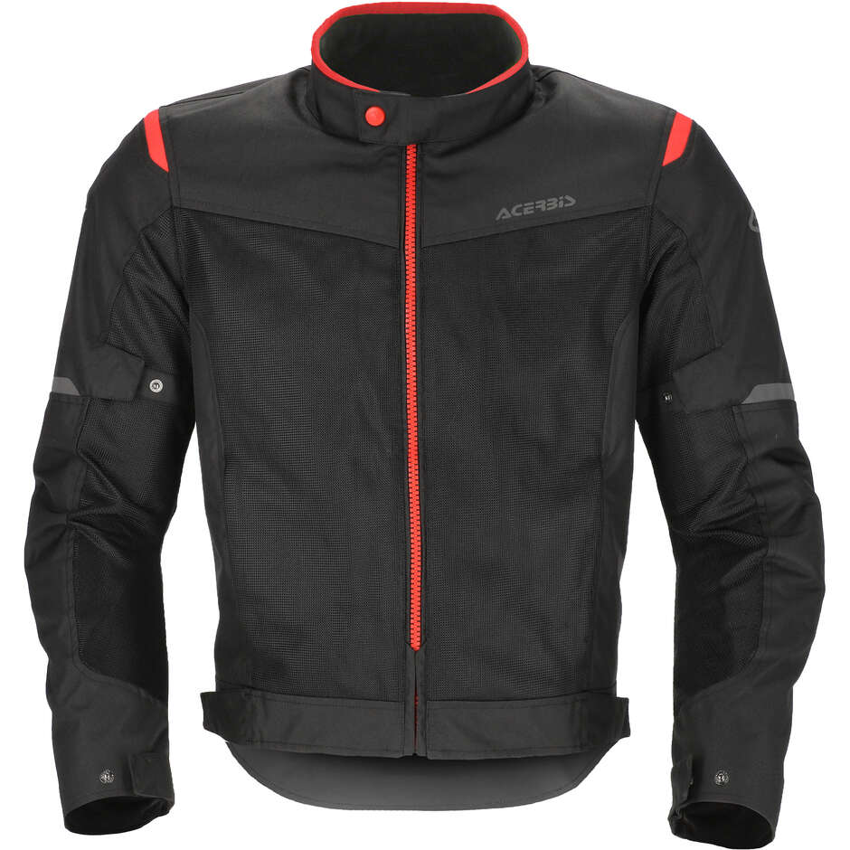 Giubbotto Moto Estivo Traforato Acerbis New RAMSEY My Vented 2.0 CE Nero Rosso