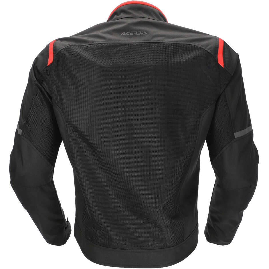 Giubbotto Moto Estivo Traforato Acerbis New RAMSEY My Vented 2.0 CE Nero Rosso