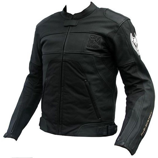 Giubbotto Moto in In Vera Pelle Berik Modello BRK69 Nero