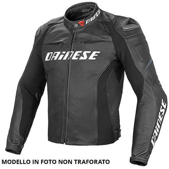 Giubbotto Moto In Pelle Dainese RACING D1 PELLE Perforata Nero 