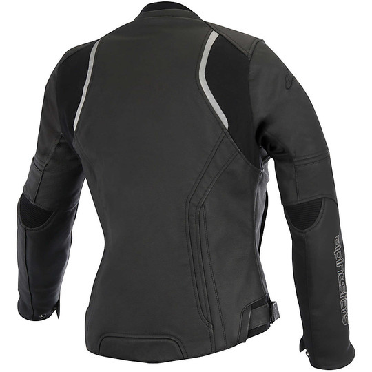 Giubbotto Moto In Pelle Donna Alpinestars Stella Devon Nero