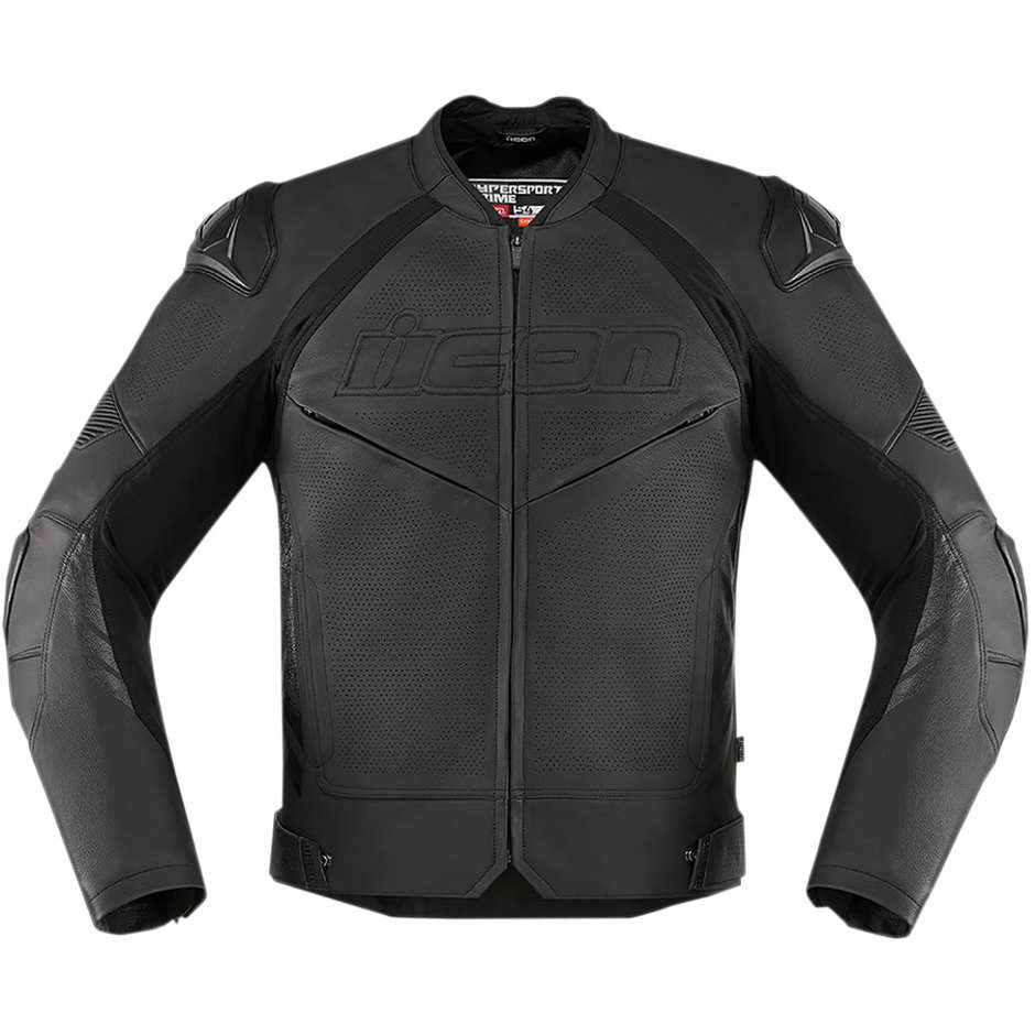 Giubbotto Moto In Pelle Icon HYPERSPORT 2 PRIME Jacket Nero