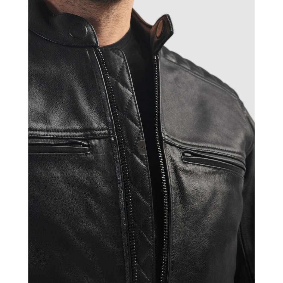 Giubbotto Moto In Pelle Rebelhorn HUNTER II Nero