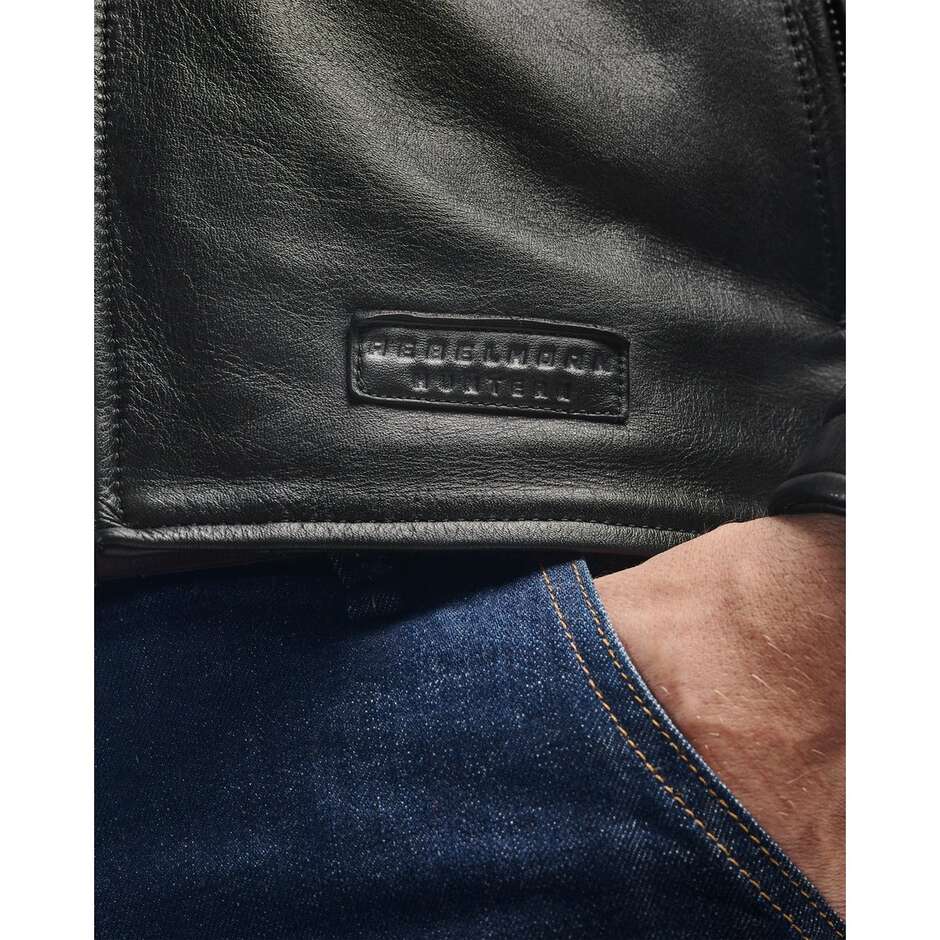 Giubbotto Moto In Pelle Rebelhorn HUNTER II Nero