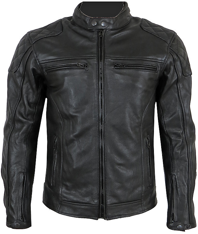 Men's Motorcycle Vintage Cafe Racer Biker Distressed - Foto 2