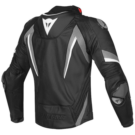 Giubbotto Moto In Pelle Traforata Dainese Super Rider Nero Antracite