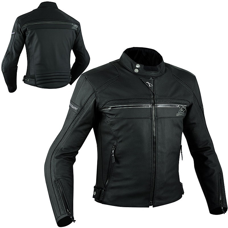 Gilet In Vera Pelle Bovina Nera - Chiusura Lampo Laterale Regolabile, Tasche Multiple