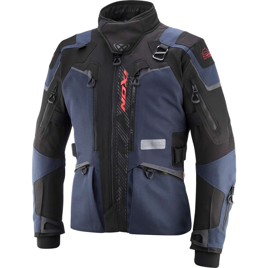 Giubbotto Moto ODIN Navy Nero Rosso Vivo taglia 4XL