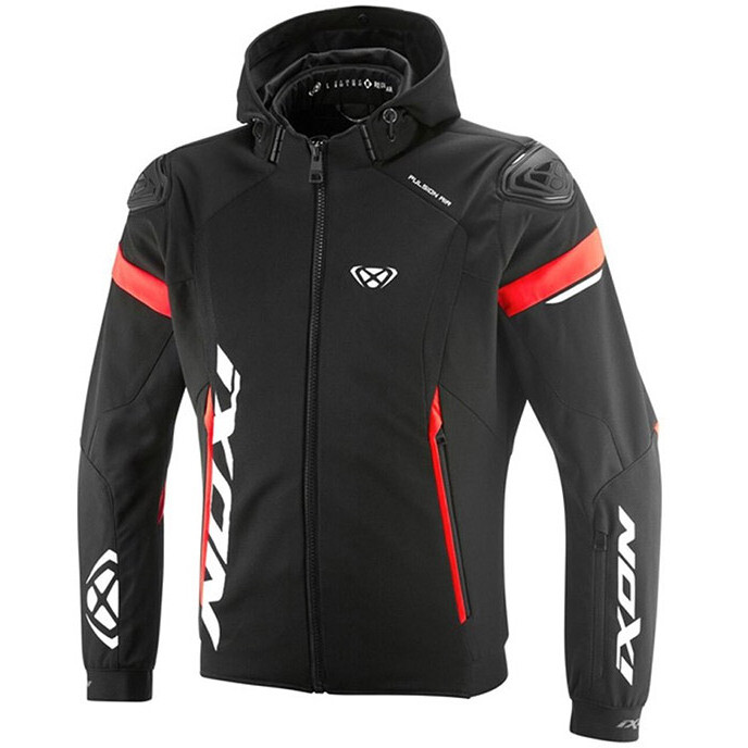 Giubbotto Moto PULSION AIR Nero Bianco Rosso Brillante taglia 3XL