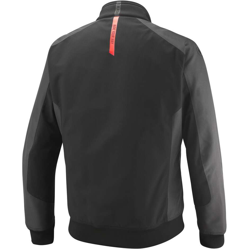 Giubbotto Moto Ixon SIWA Nero Antracite Rosso Vivo