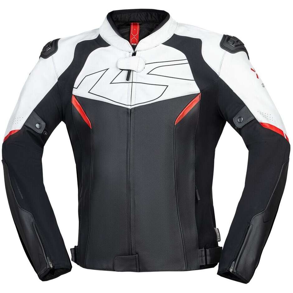 Giubbotto Moto Ace 1.0 leather Nero - Bianco - Rosso taglia 5XL