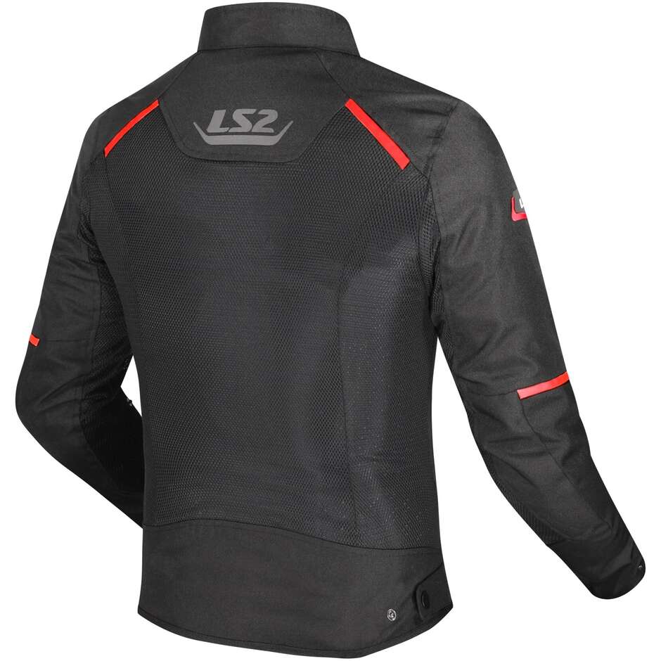 Giubbotto Moto LS2 BREEZE MAN Nero Rosso
