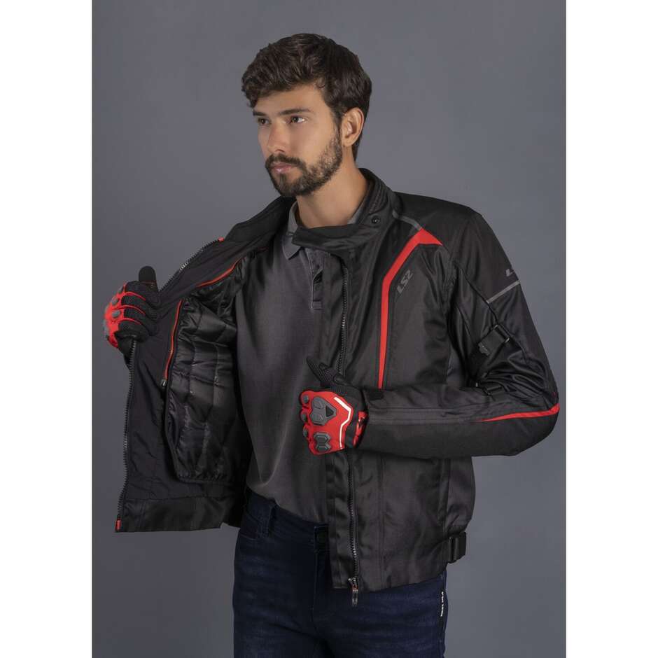 Giubbotto Moto LS2 SEPANG MAN Nero Grigio Rosso