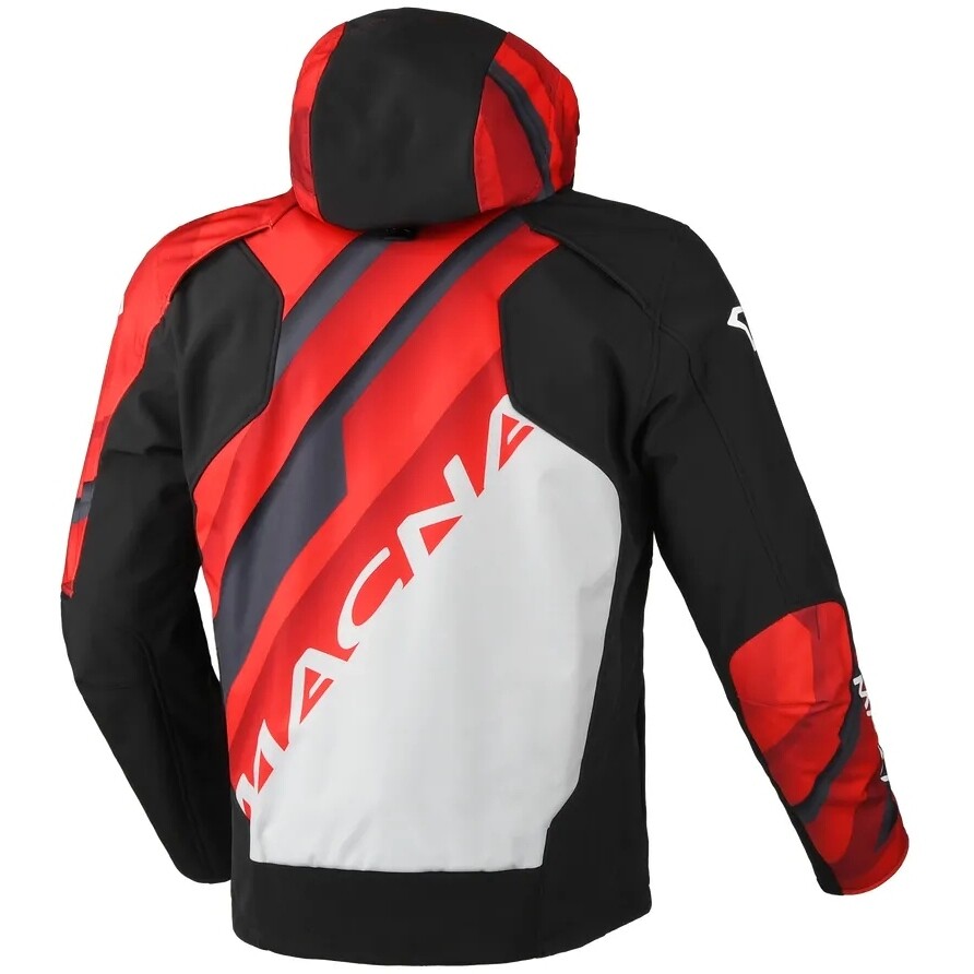 Giubbotto Moto Macna Atracor Nero / Rosso