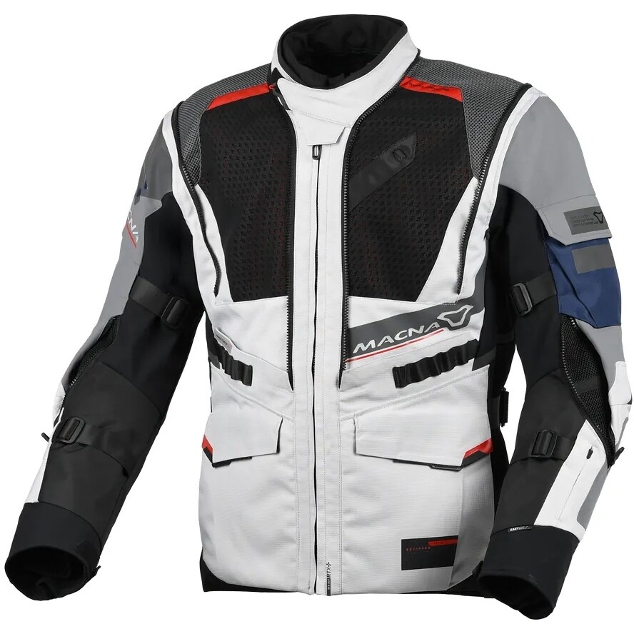 Giubbotto Moto Macna Flexodus Grigio / Nero