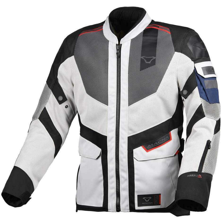 Giubbotto Moto Macna Travelair Grigio / Nero