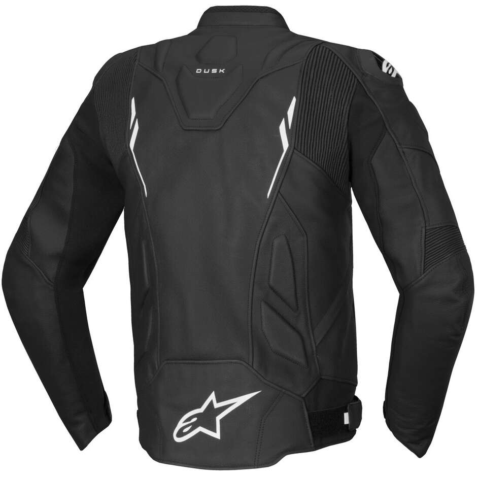 Giubbotto Moto Pelle Alpinestars DUSK Nero Bianco