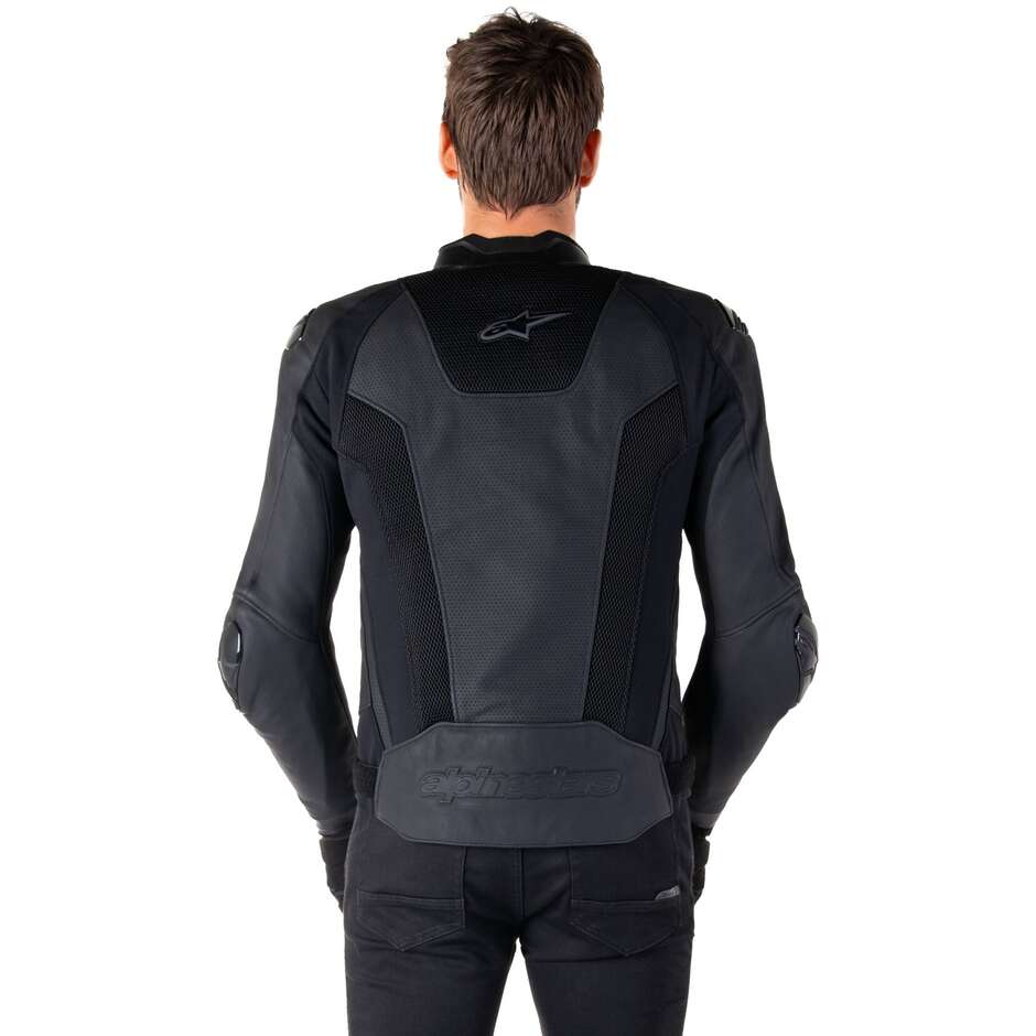 Giubbotto Moto Pelle Alpinestars MISSILE V3 AIRFLOW Nero Nero