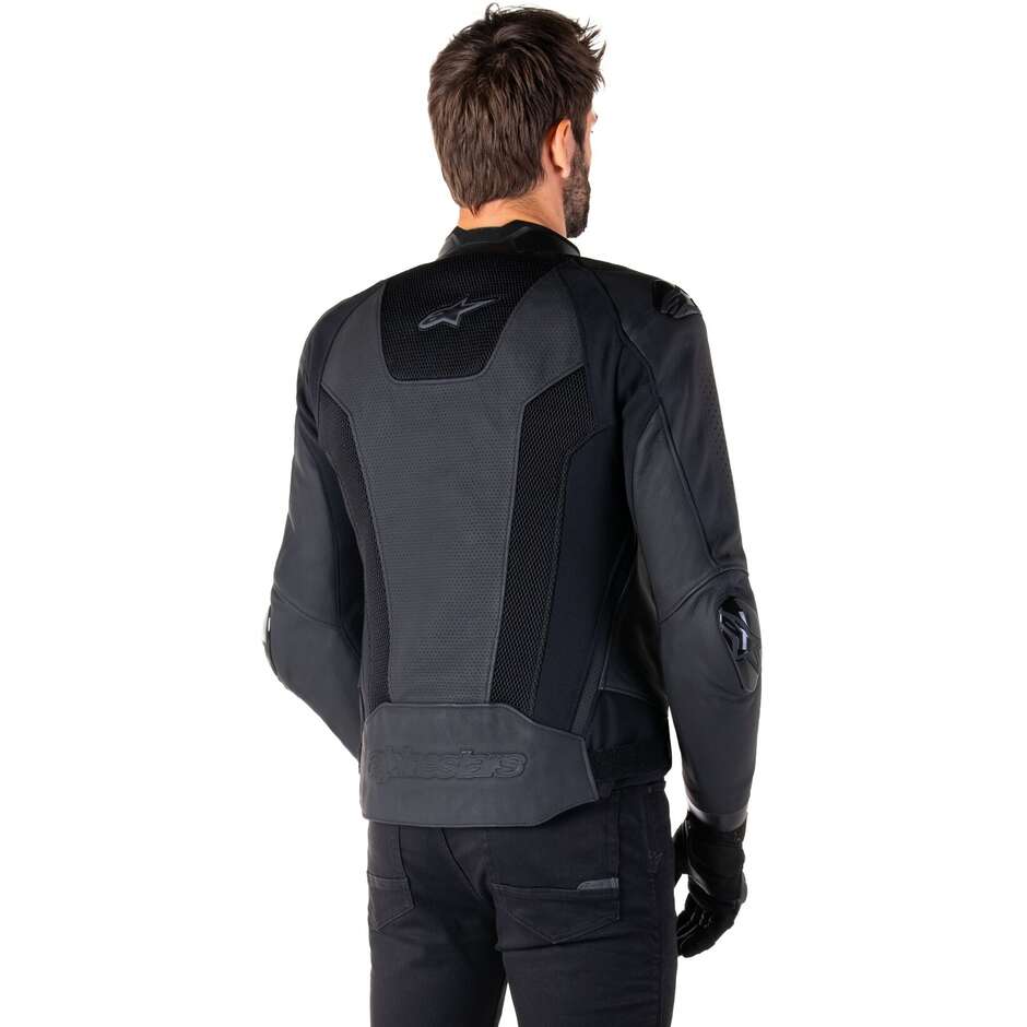 Giubbotto Moto Pelle Alpinestars MISSILE V3 AIRFLOW Nero Nero