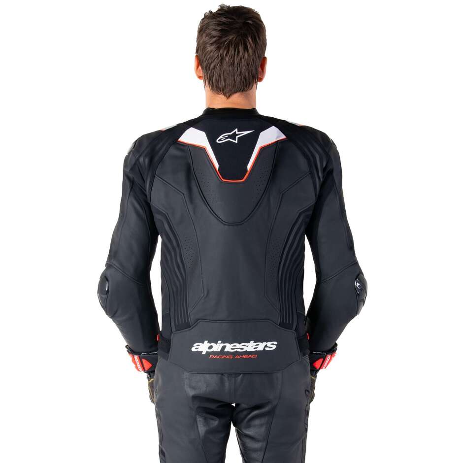 Giubbotto Moto Pelle Alpinestars MISSILE V3 IGNITION Nero Bianco