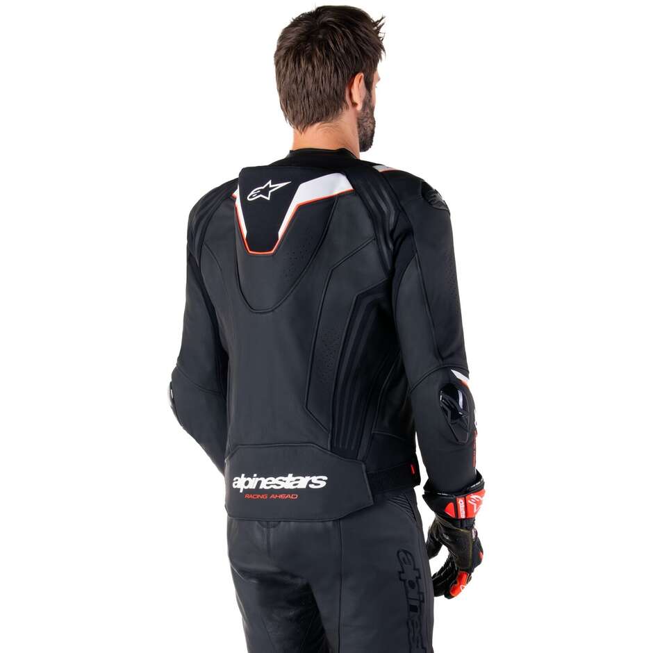 Giubbotto Moto Pelle Alpinestars MISSILE V3 IGNITION Nero Bianco