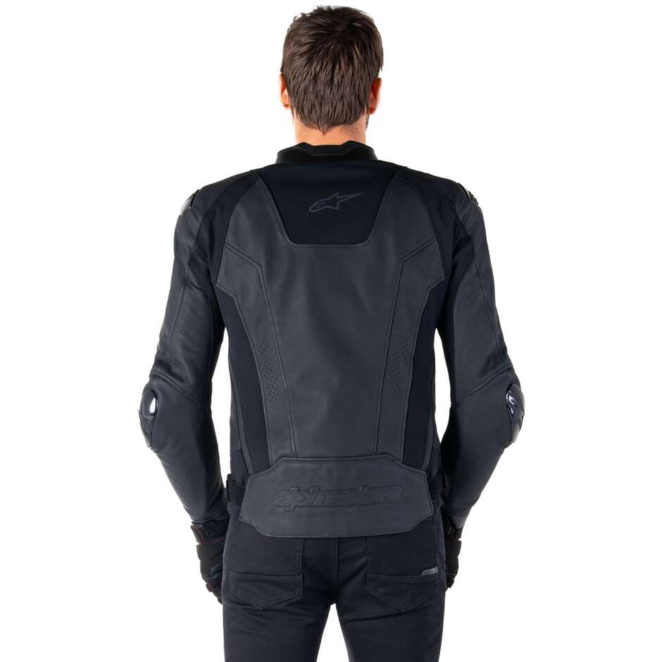 Giubbotto Moto Pelle Alpinestars MISSILE V3 Nero Nero