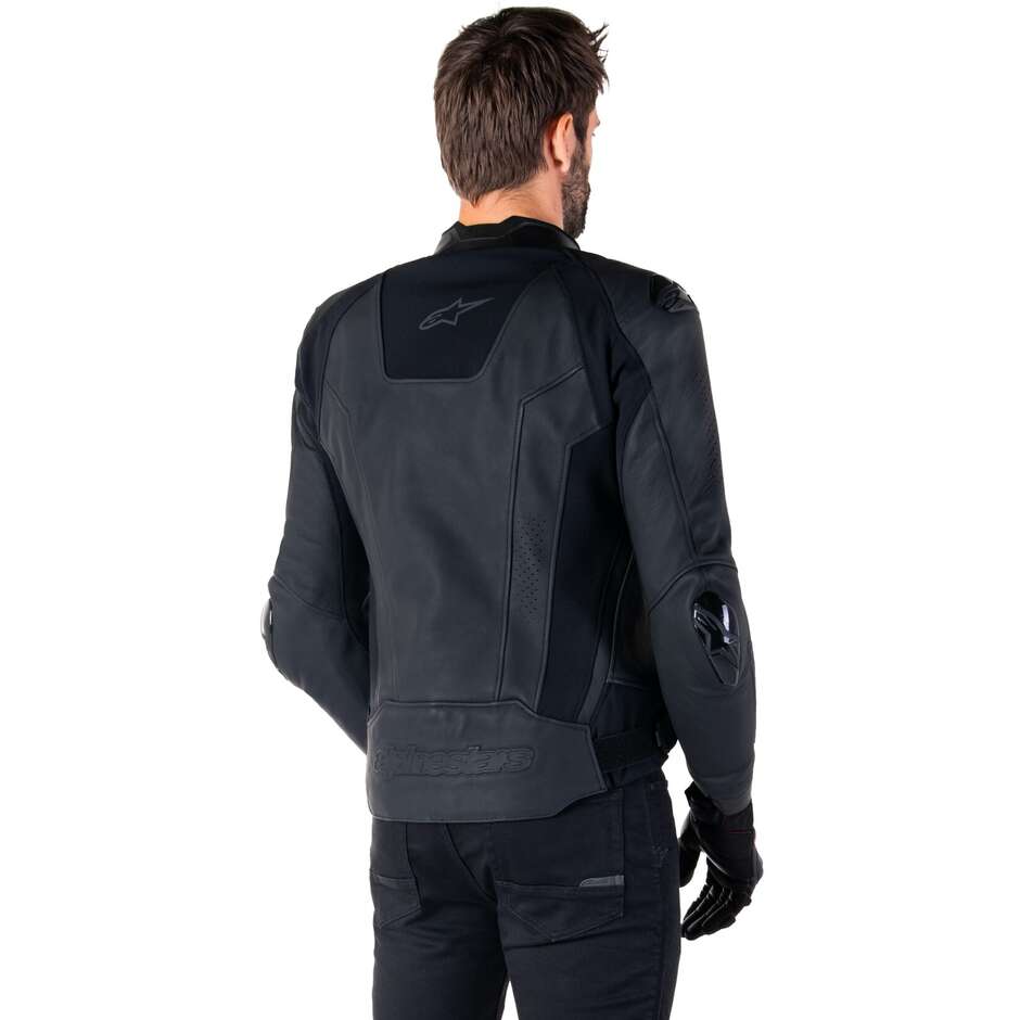 Giubbotto Moto Pelle Alpinestars MISSILE V3 Nero Nero