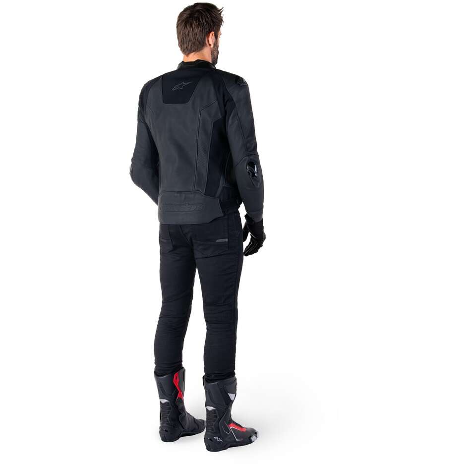 Giubbotto Moto Pelle Alpinestars MISSILE V3 Nero Nero