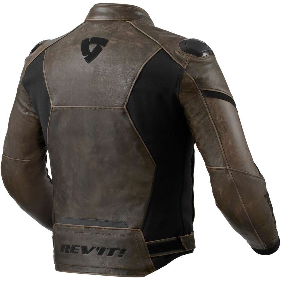 Giubbotto Moto Pelle Rev'it PARALLAX Marrone