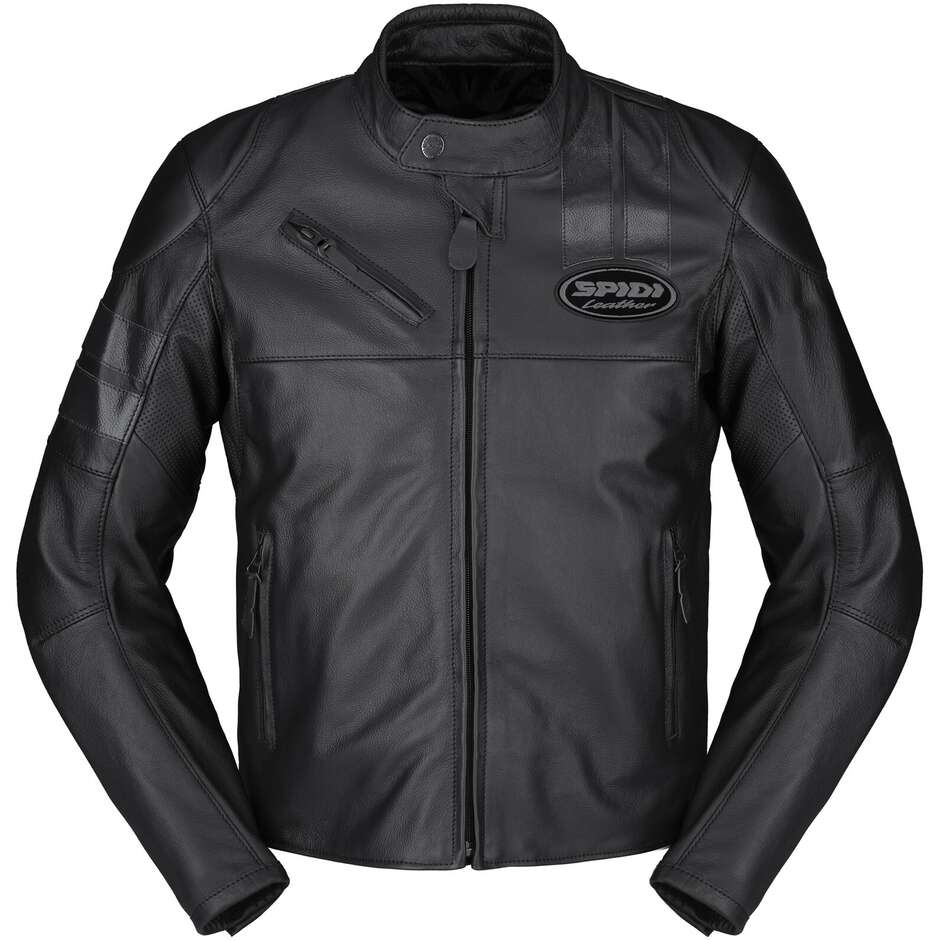 Giubbotto Moto Pelle Spidi ROAR Nero