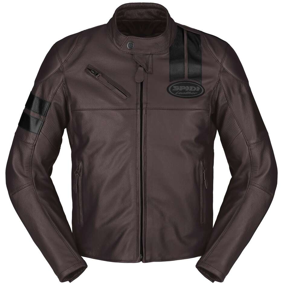 Giubbotto Moto Pelle ROAR Vinaccia nero taglia 58