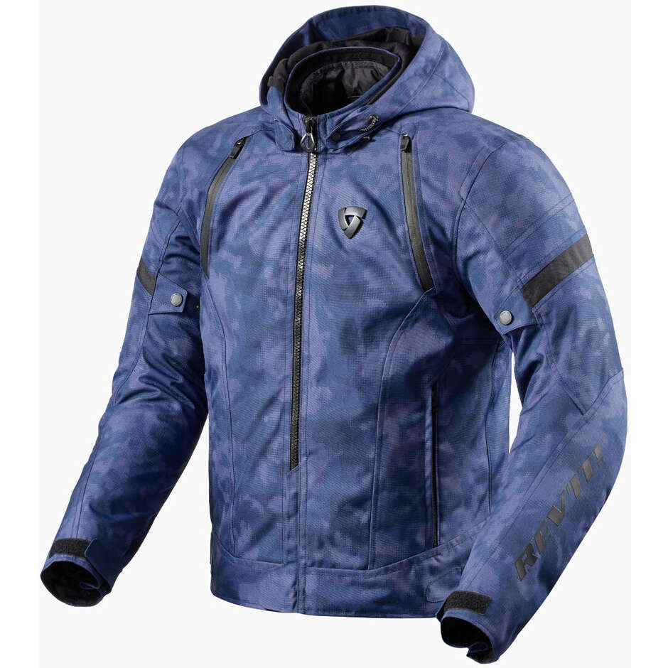 Giubbotto Moto Rev'it FLARE 3 H2O Mimetico Blu