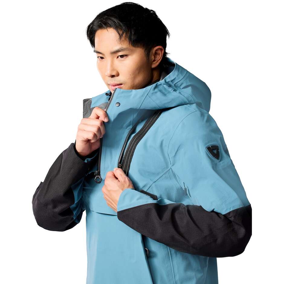 Giubbotto Moto Rev'it Smock Blackwater 3 H2O Blu Nero