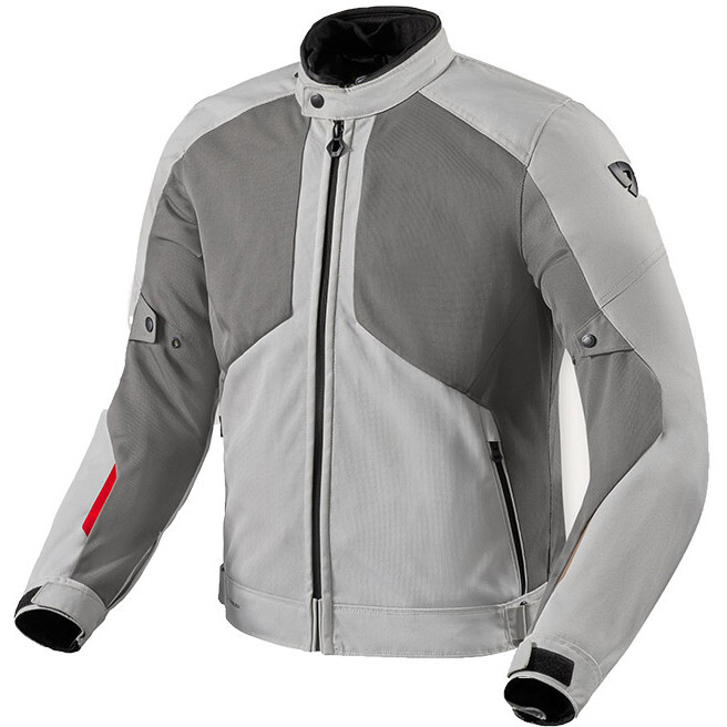Giubbotto Moto Torque 3 H2O Grigio Chiaro Rosso taglia XS