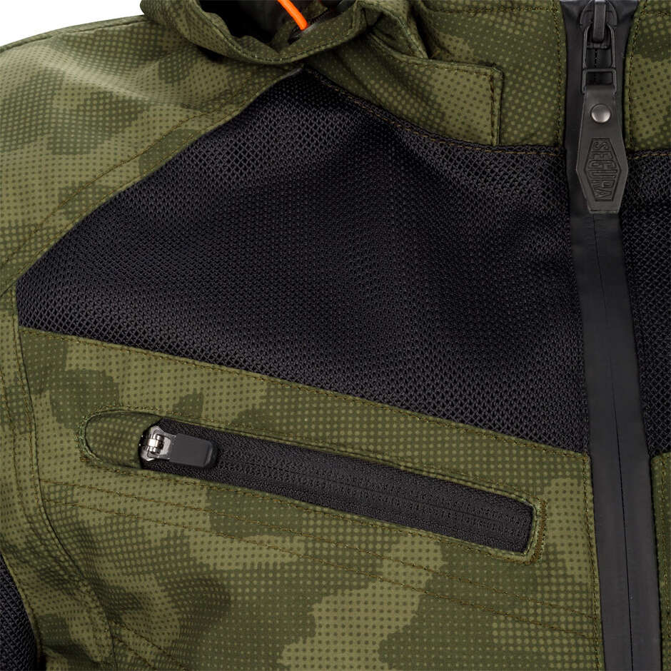 Giubbotto Moto SEGURA NATCHO VENTED Verde Camo