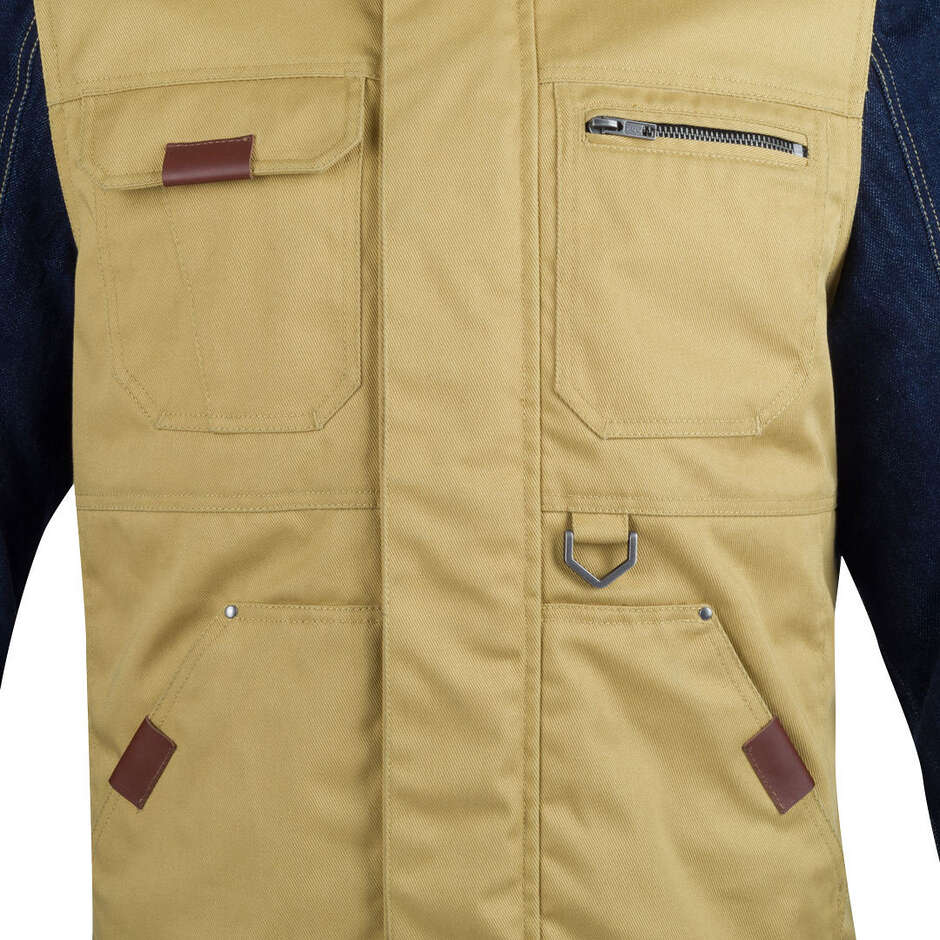 Giubbotto Moto Segura OSBORN Beige Blu